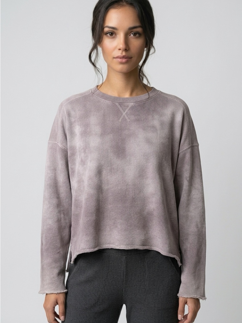 ATM Anthony Thomas Melillo Oversized Tie-Dye French Terry Sweatshirt